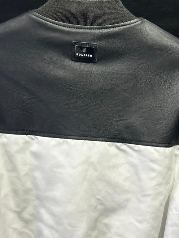 Giubbotto Soldier Pelle&Nylon Nero