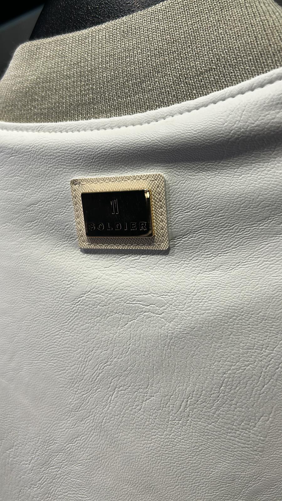 Giubbotto Pelle&Nylon Soldier beige