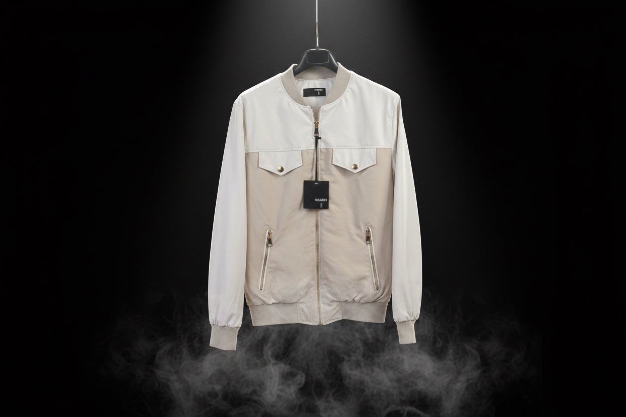 Giubbotto Pelle&Nylon Soldier beige
