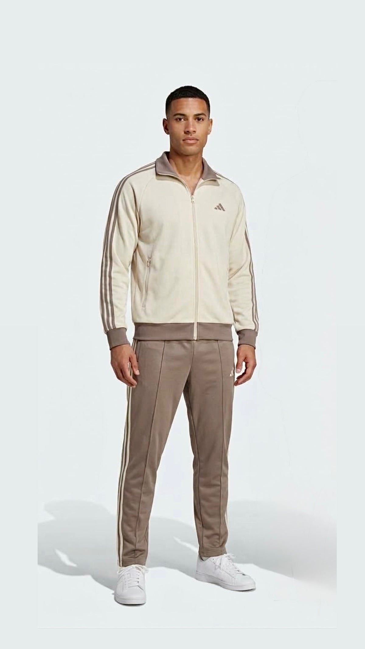 Tuta Adidas tessuto Pique con bande in contrasto