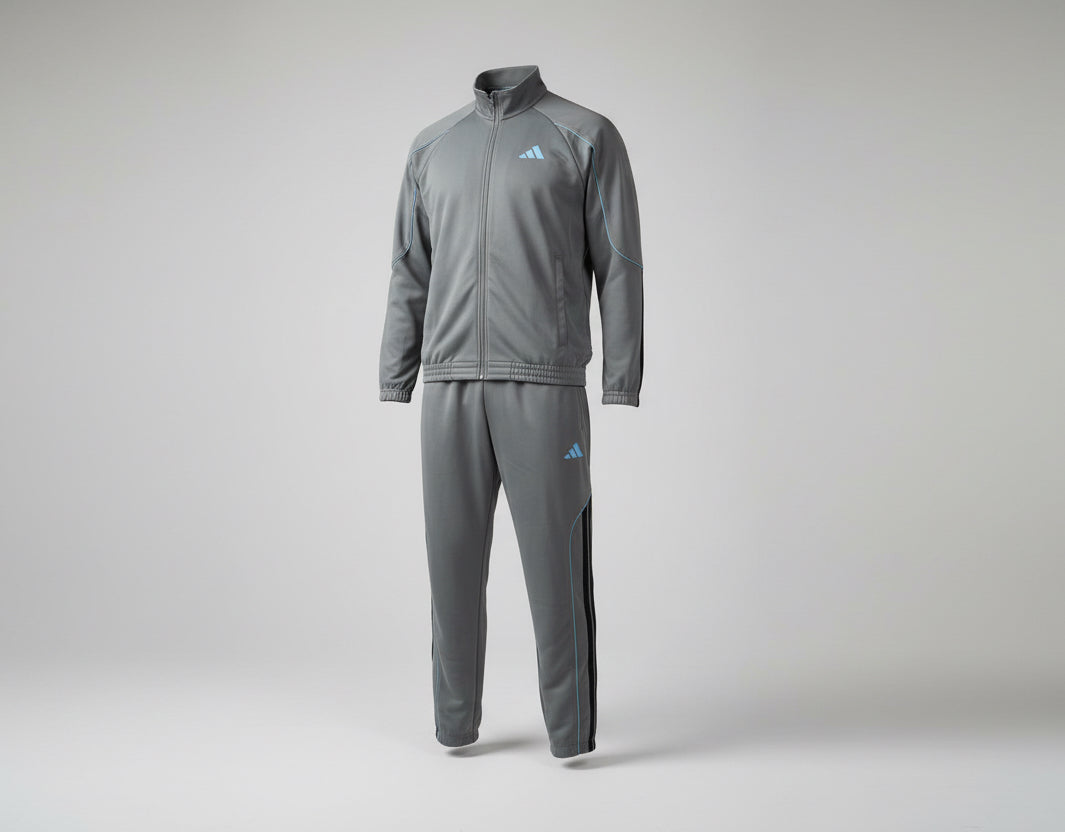 Tuta Adidas Grigia con Bande Laterali