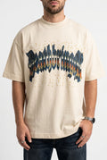 Shirt SYST beige con stampa